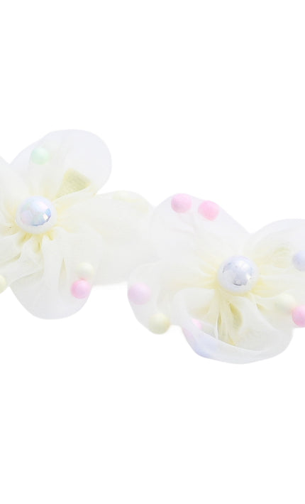 kids atelier mimi tutu Sheer Petal Flower Hair Clip Set