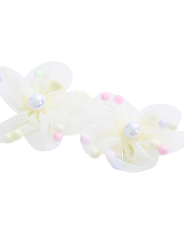 kids atelier mimi tutu Sheer Petal Flower Hair Clip Set