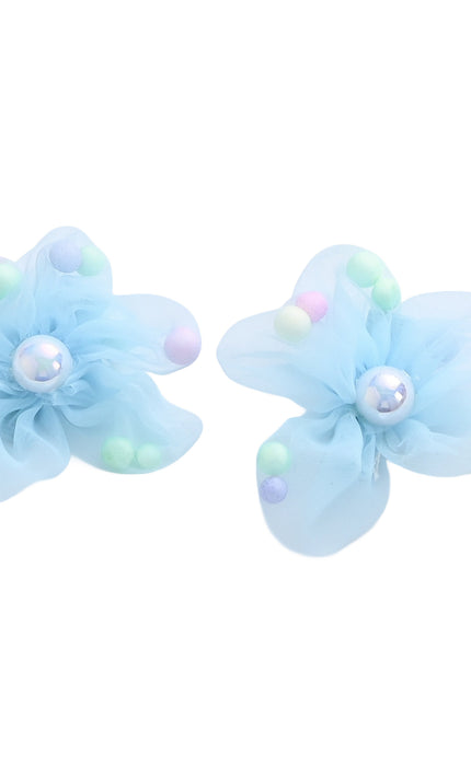 kids atelier mimi tutu Sheer Petal Flower Hair Clip Set