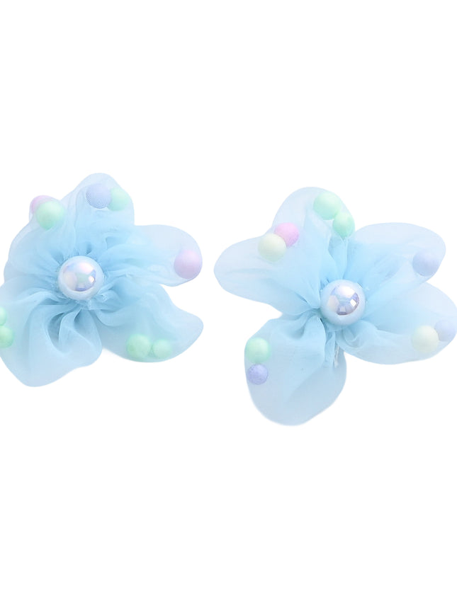 kids atelier mimi tutu Sheer Petal Flower Hair Clip Set