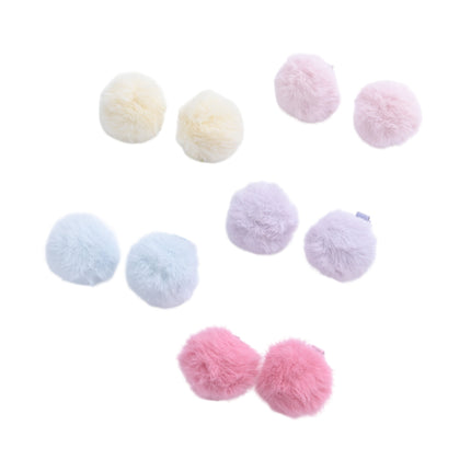 kids atelier mimi tutu Fluffy Pom-Pom Hair Clip Set