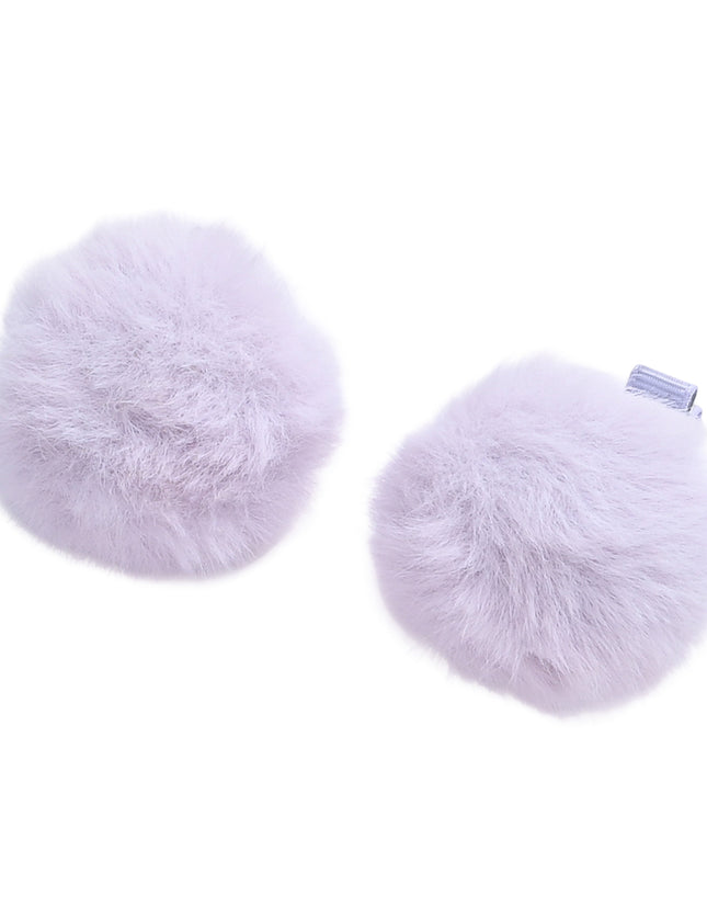 kids atelier mimi tutu Fluffy Pom-Pom Hair Clip Set