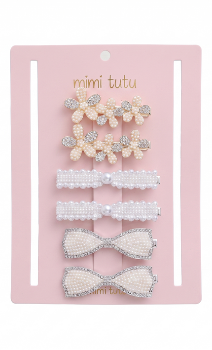 kids atelier mimi tutu Crystal Elegance Hair Pin Trio