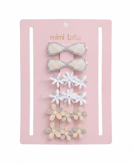 kids atelier mimi tutu Crystal Charm Hair Pin Trio