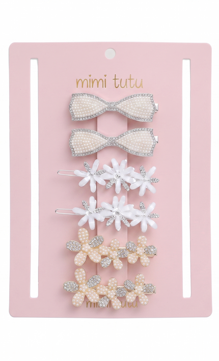 kids atelier mimi tutu Crystal Charm Hair Pin Trio