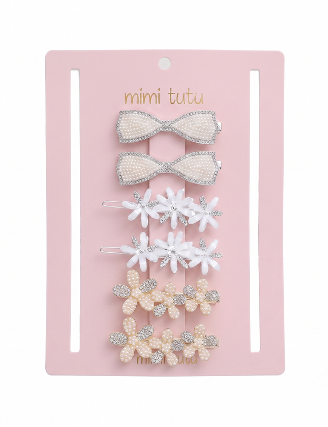 kids atelier mimi tutu Crystal Charm Hair Pin Trio