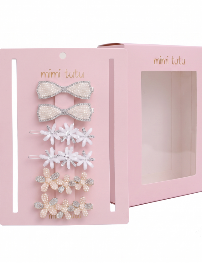 kids atelier mimi tutu Crystal Charm Hair Pin Trio