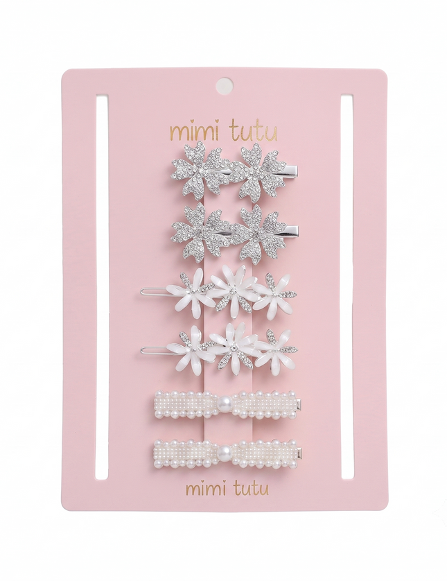 Kids atelier mimi tutu Crystal Flora Hair Pin Trio