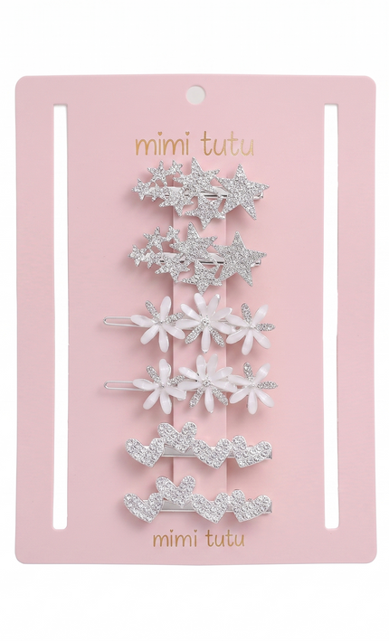 Kids atelier mimi tutu Crystal Star Hair Pin Trio