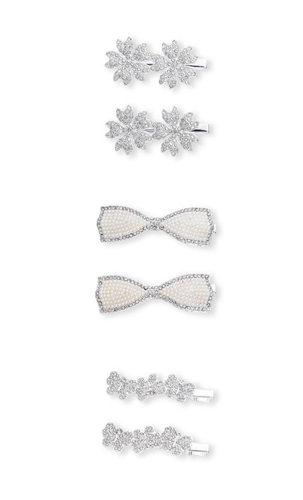 kids atelier mimi tutu Crystal Petal Hair Pin Trio