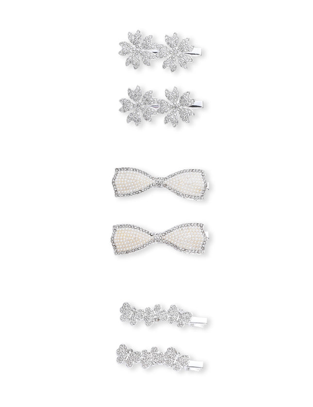 kids atelier mimi tutu Crystal Petal Hair Pin Trio