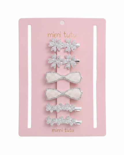 kids atelier mimi tutu Crystal Petal Hair Pin Trio