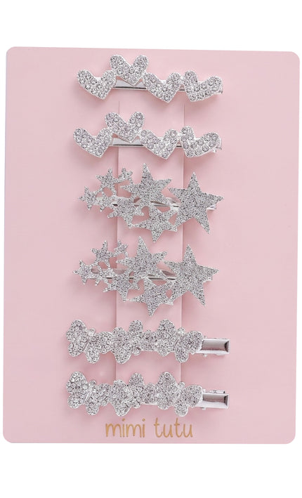 kids atelier mimi tutu Crystal Spark Hair Pin Trio