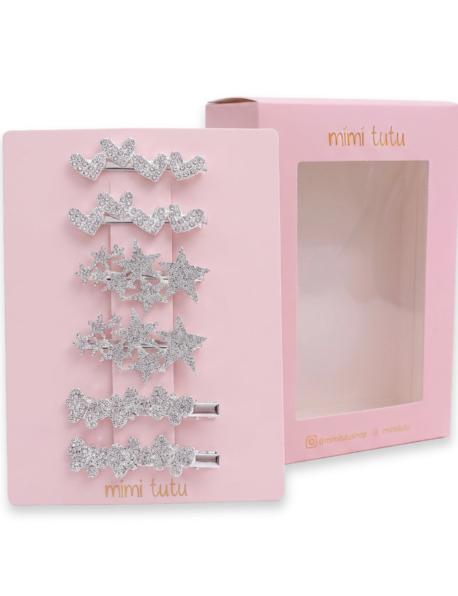 kids atelier mimi tutu Crystal Spark Hair Pin Trio