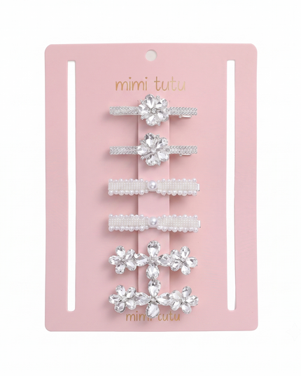 kids atelier mimi tutu Crystal Bloom Hair Pin Trio