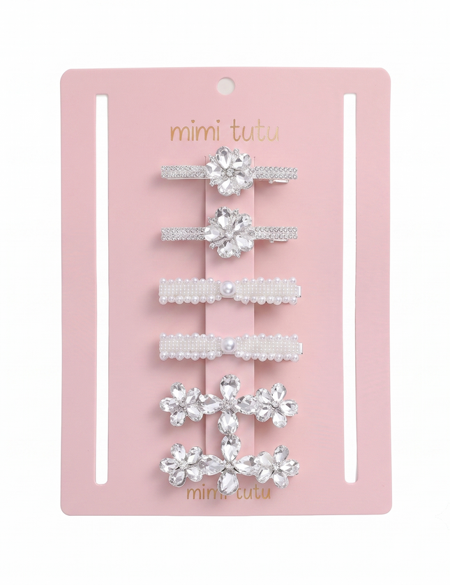 kids atelier mimi tutu Crystal Bloom Hair Pin Trio