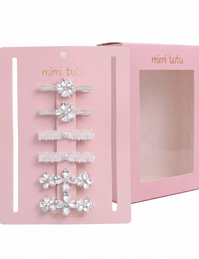 kids atelier mimi tutu Crystal Bloom Hair Pin Trio
