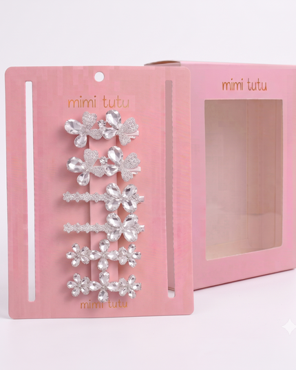 Kids atelier mimi tutu Crystal Aura Hair Pin Trio