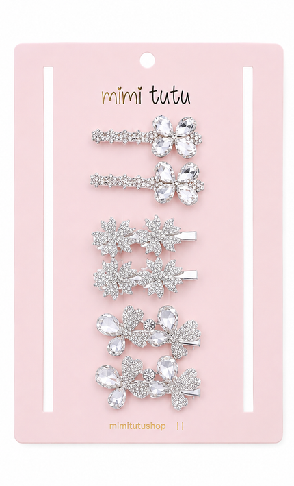 kids atelier mimi tutu Crystal Harmony Hair Pin Trio