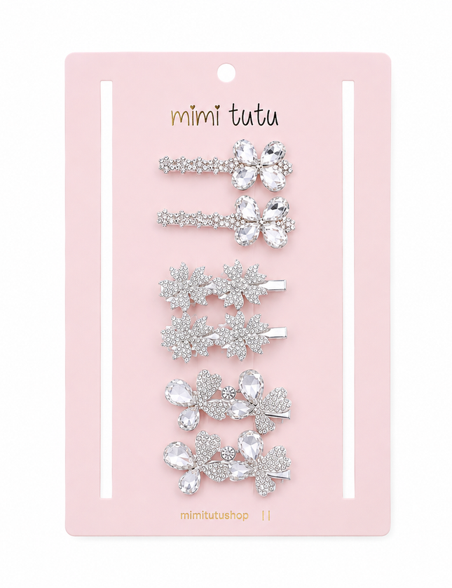 kids atelier mimi tutu Crystal Harmony Hair Pin Trio
