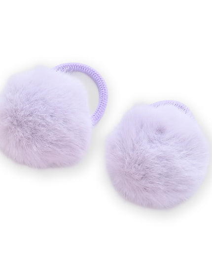 kids atelier mimi tutu Fluffy Pom-Pom Hair Tie Set