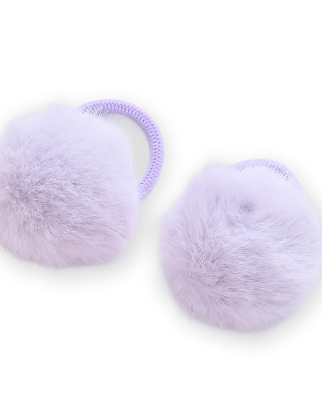 kids atelier mimi tutu Fluffy Pom-Pom Hair Tie Set