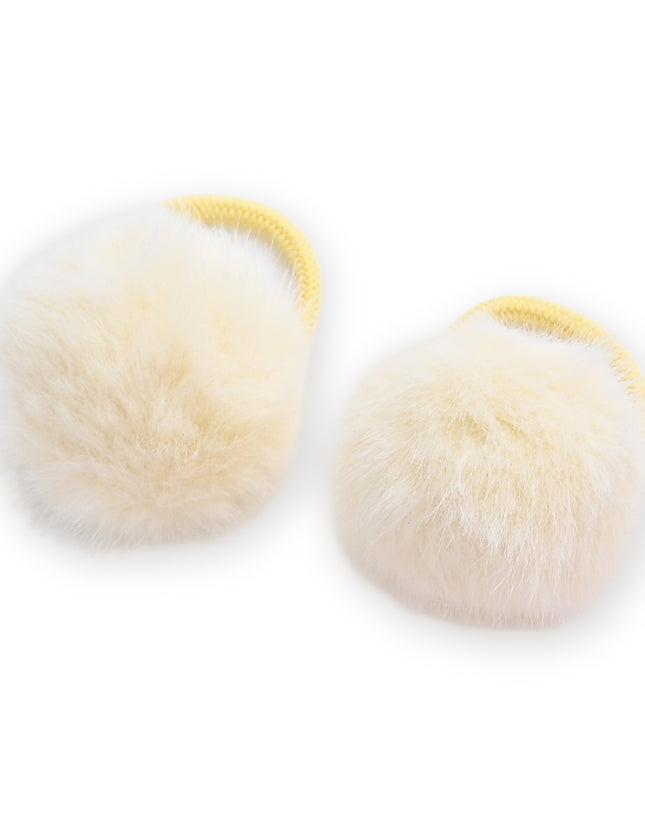 kids atelier mimi tutu Fluffy Pom-Pom Hair Tie Set