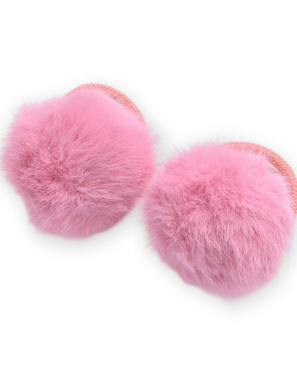 kids atelier mimi tutu Fluffy Pom-Pom Hair Tie Set