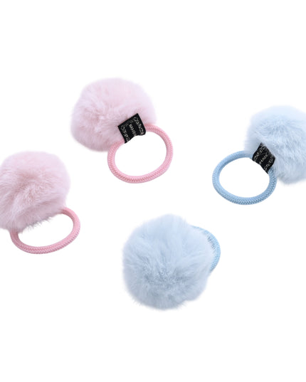 kids atelier mimi tutu Fluffy Pom-Pom Hair Tie Set