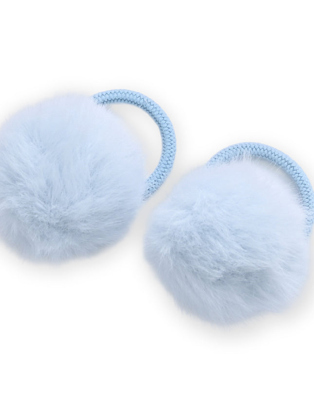 kids atelier mimi tutu Fluffy Pom-Pom Hair Tie Set