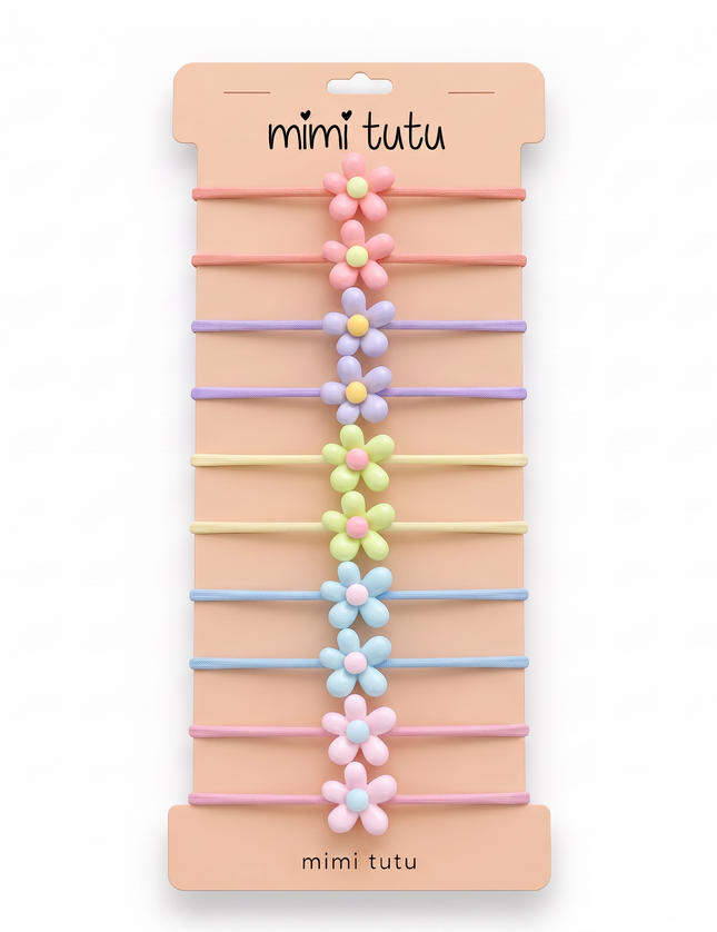 kids atelier mimi tutu Flower Elastic Hair Tie Set
