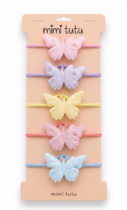 kids atelier mimi tutu Glitter Butterfly Hair Tie Set