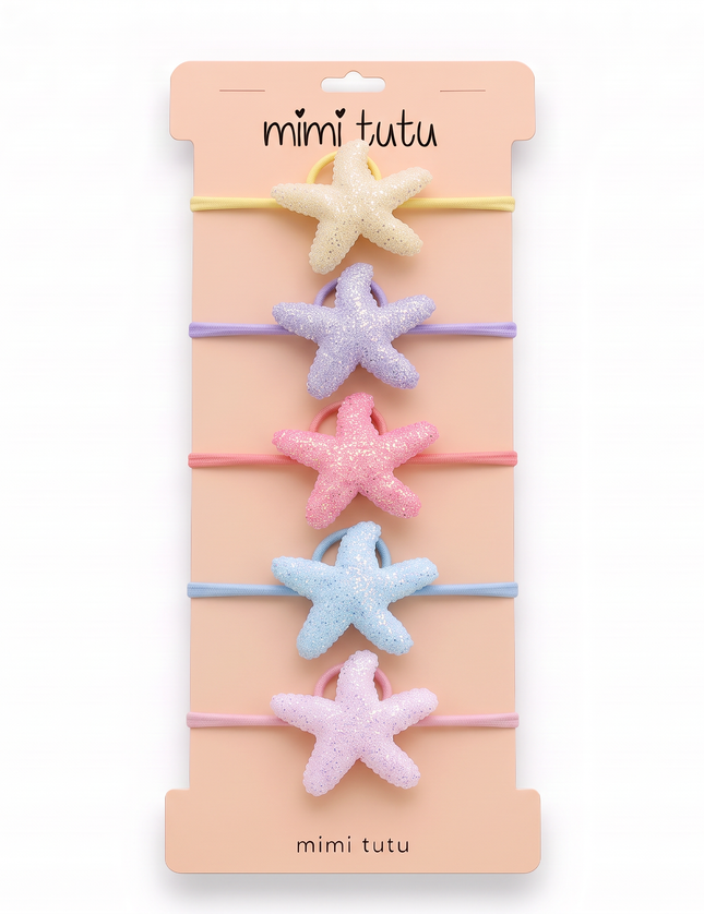 kids atelier mimi tutu Glitter Star Hair Tie Set