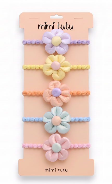 kids atelier mimi tutu Plush Flower Hair Tie Set