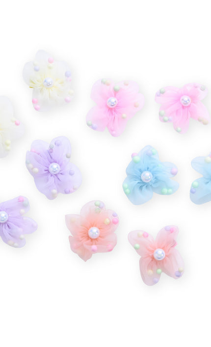 kids atelier mimi tutu Beaded Flower Hair Tie Set