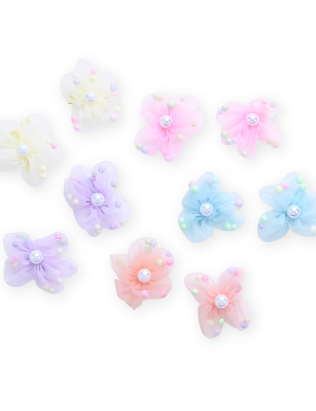 kids atelier mimi tutu Beaded Flower Hair Tie Set