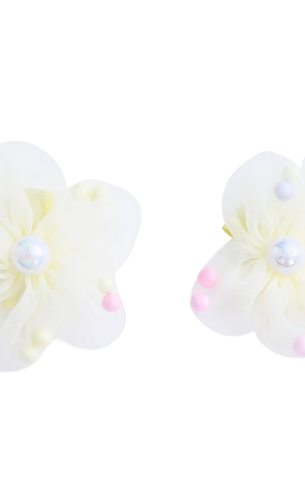 kids atelier mimi tutu Beaded Flower Hair Tie Set
