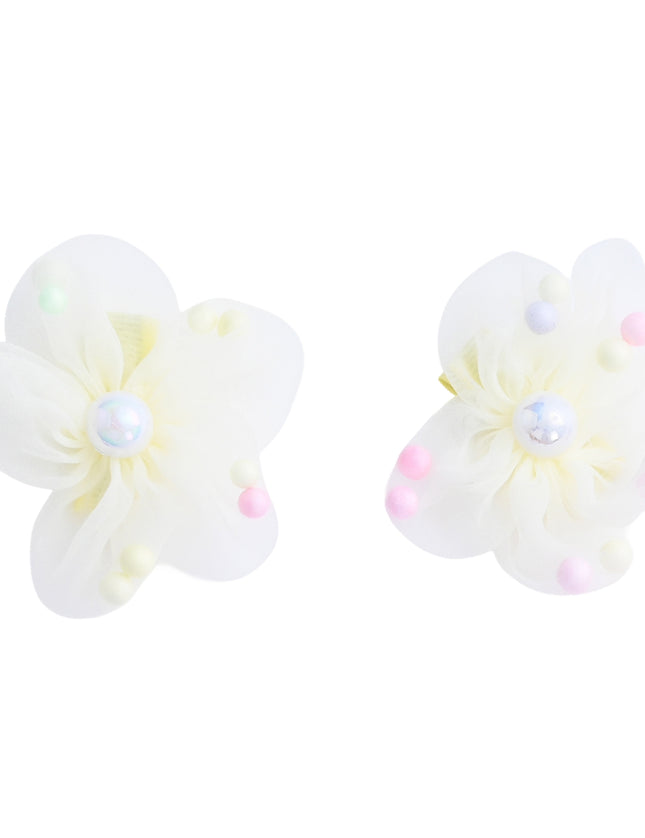 kids atelier mimi tutu Beaded Flower Hair Tie Set