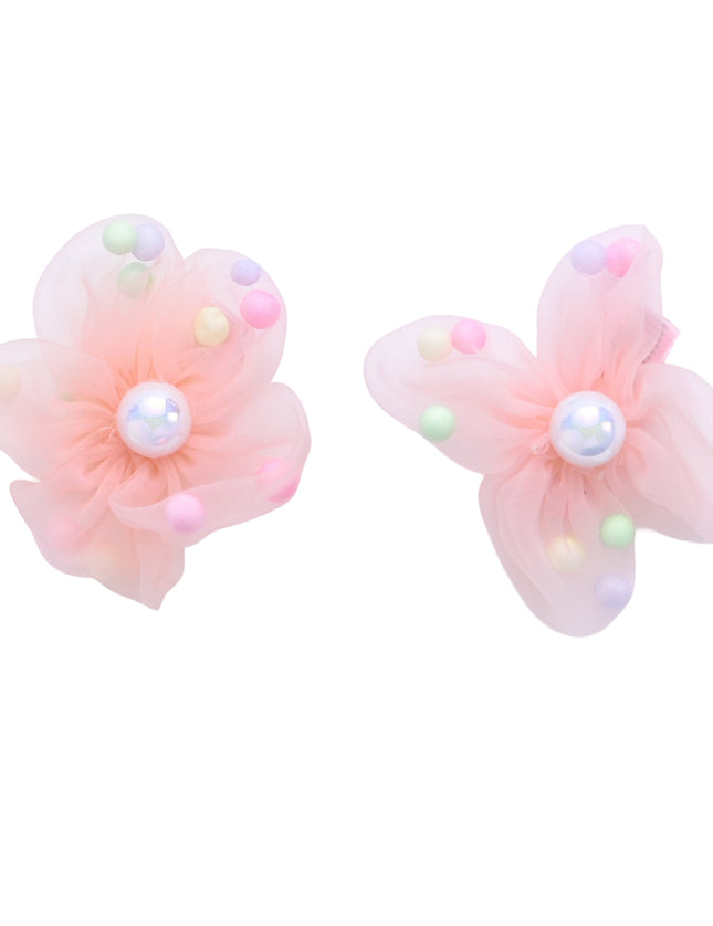 kids atelier mimi tutu Beaded Flower Hair Tie Set