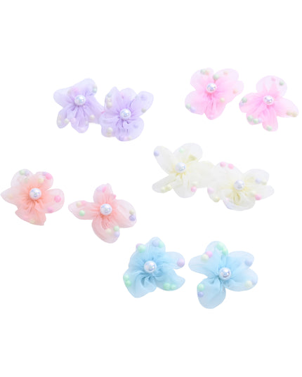 kids atelier mimi tutu Beaded Flower Hair Tie Set