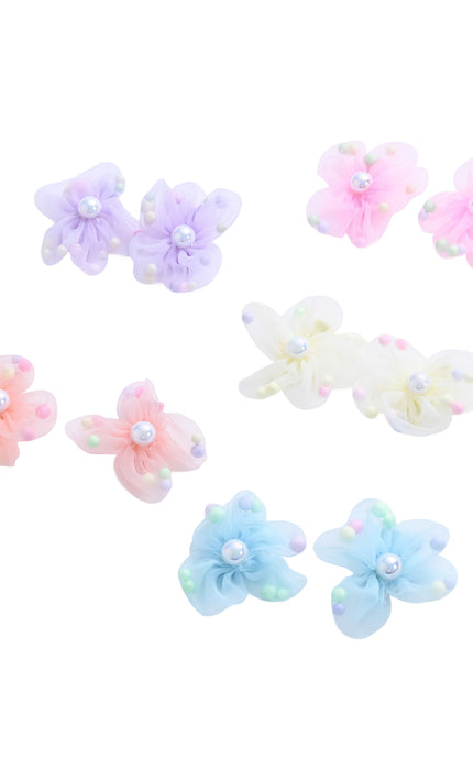 kids atelier mimi tutu Beaded Flower Hair Tie Set