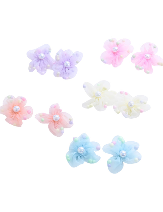 kids atelier mimi tutu Beaded Flower Hair Tie Set