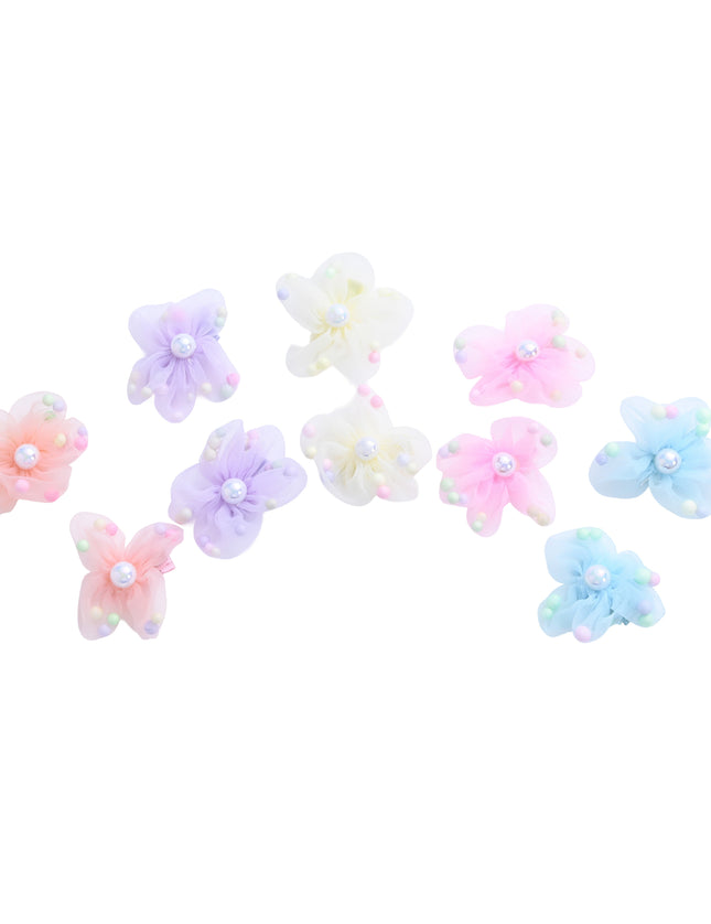 kids atelier mimi tutu Beaded Flower Hair Tie Set