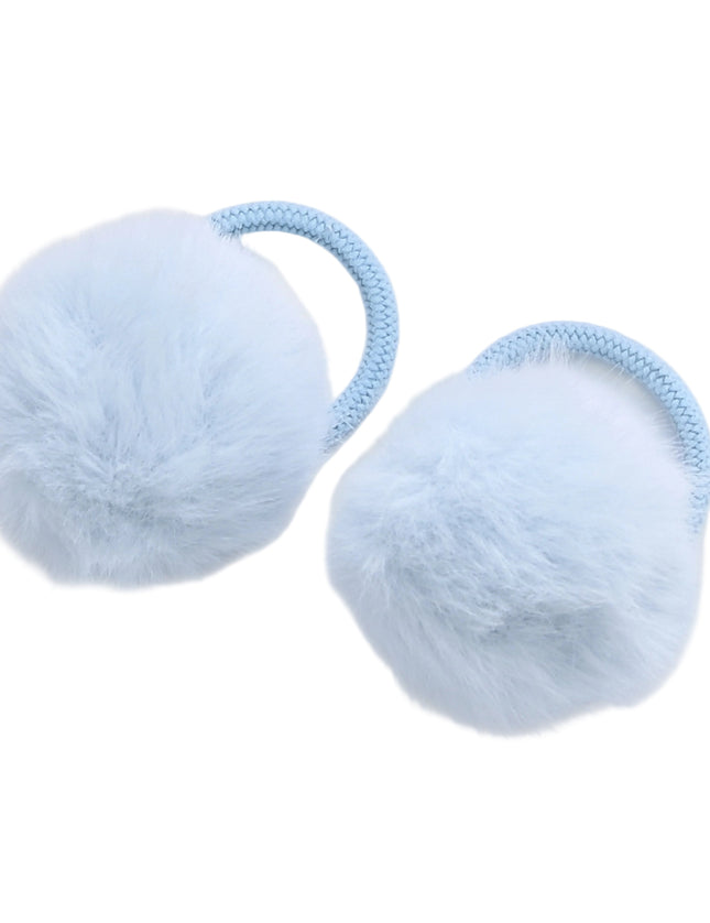 kids atelier mimi tutu Fluffy Pom-Pom Hair Tie Set