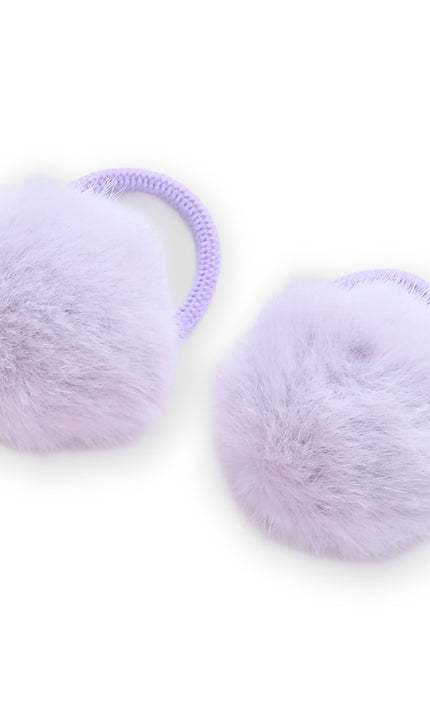 kids atelier mimi tutu Fluffy Pom-Pom Hair Tie Set
