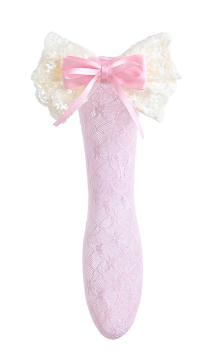 kids atelier mimi tutu Embroidered Ribbon Bow Long Socks