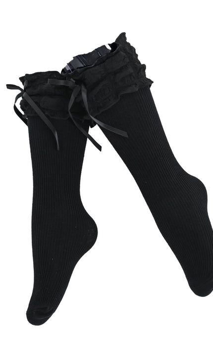 kids atelier mimi tutu Ruffled Ribbon Long Socks