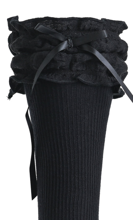 kids atelier mimi tutu Ruffled Ribbon Long Socks