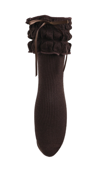 kids atelier mimi tutu Ruffled Ribbon Long Socks