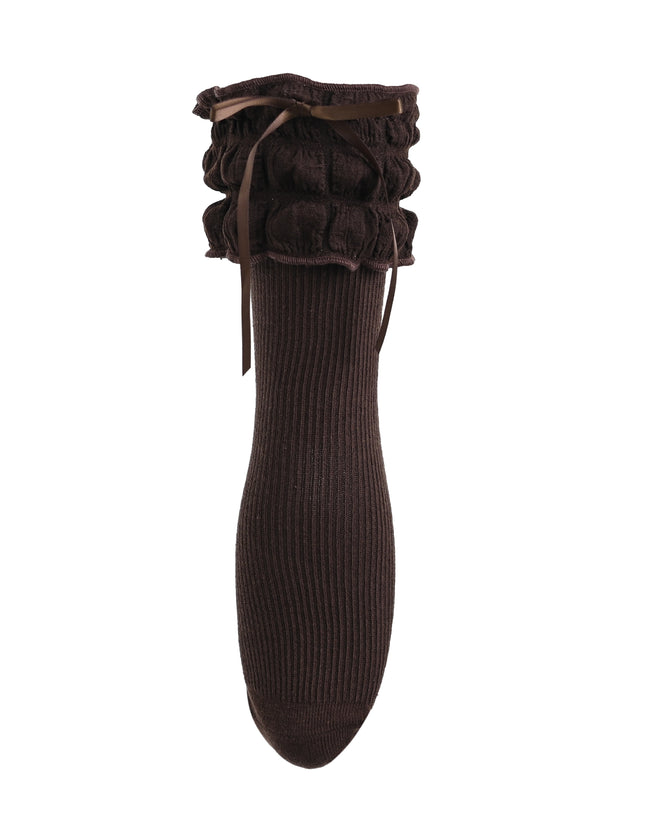 kids atelier mimi tutu Ruffled Ribbon Long Socks